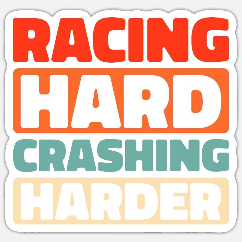 Sim Racing - Sticker taille S (10 x 10 cm) - blanc mat