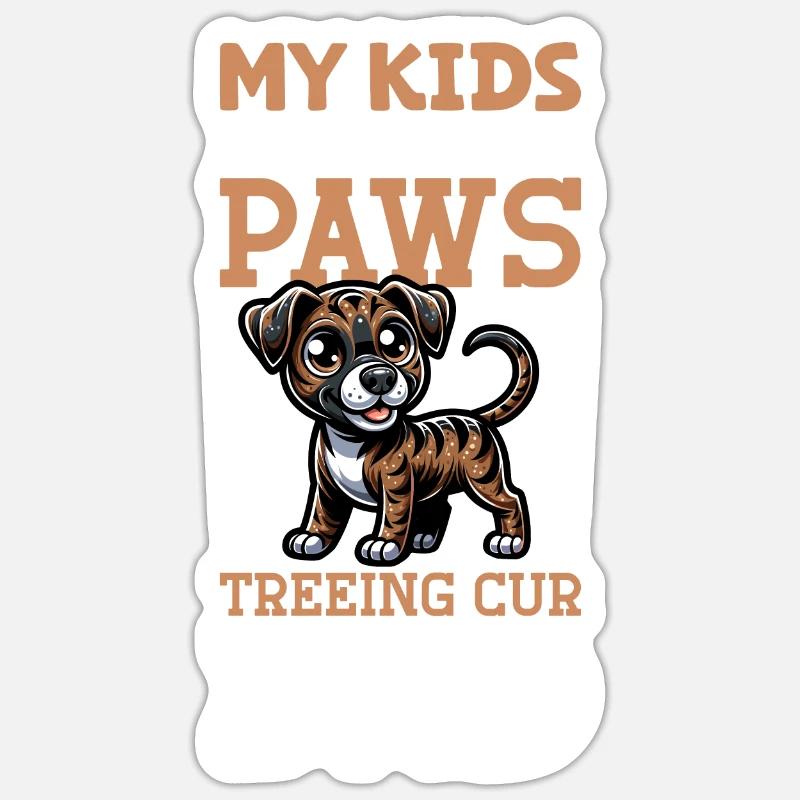 Treeing Cur Dad Sticker size S (10 x 10 cm)
