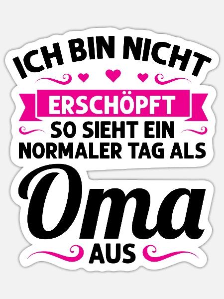 Oma Mutter Tag Omi Geschenk - Sticker Größe S (10 x 10 cm) - Mattweiß