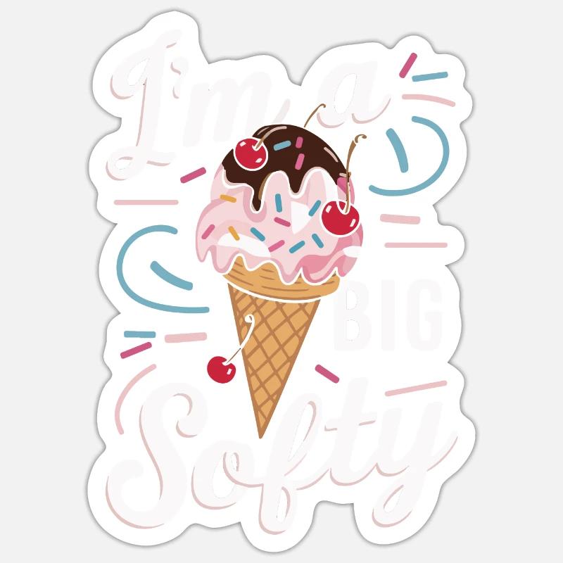 Eiscreme Süßigkeiten Eismilch Sticker size S (10 x 10 cm)
