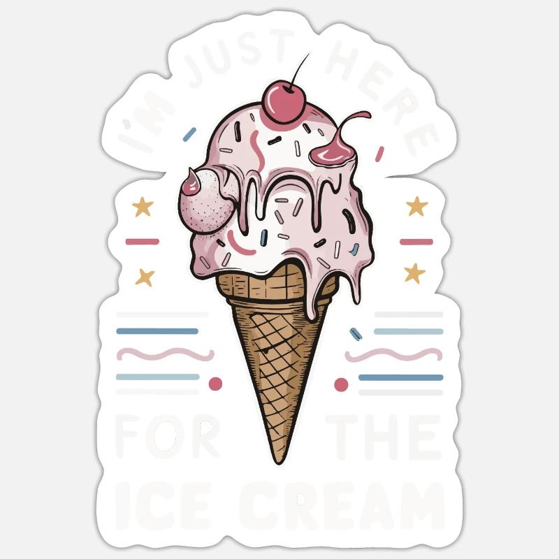 Eiscreme Süßigkeiten Eismilch Sticker size S (10 x 10 cm)