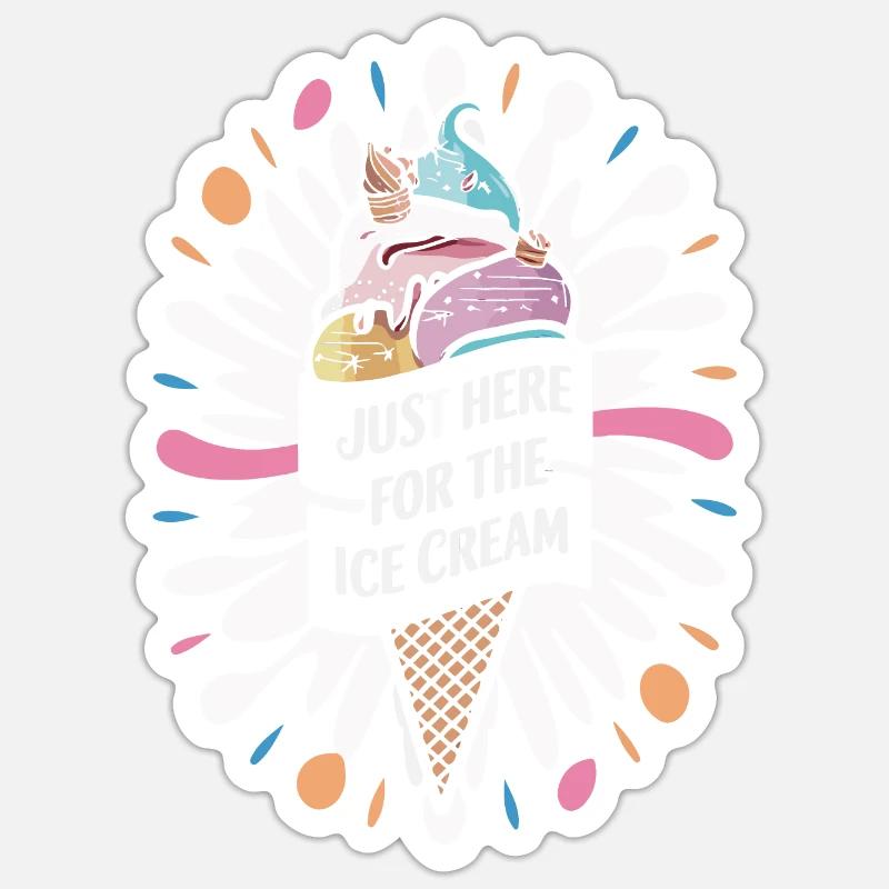 Eiscreme Süßigkeiten Eismilch Sticker size S (10 x 10 cm)