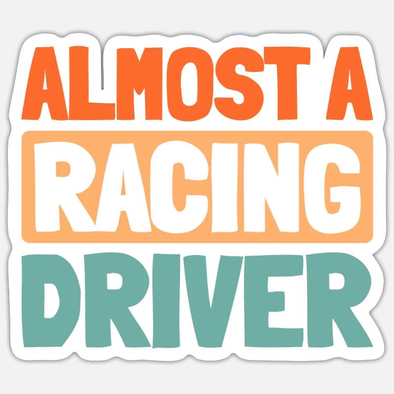 Sim Racing - Sticker taille S (10 x 10 cm) - blanc mat