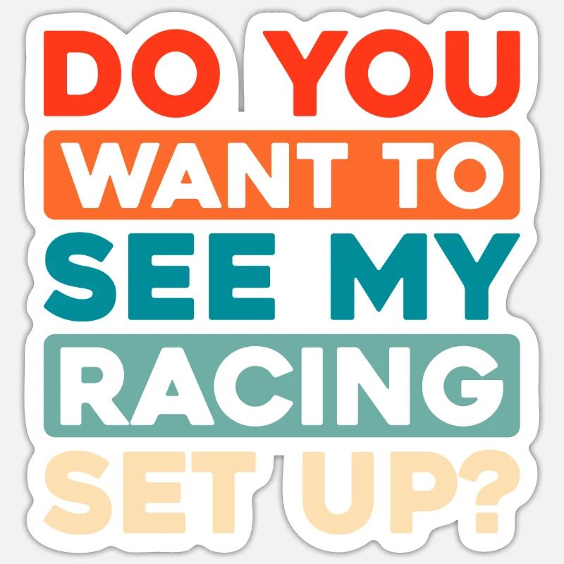 Sim Racing - Sticker size S (10 x 10 cm) - white matte