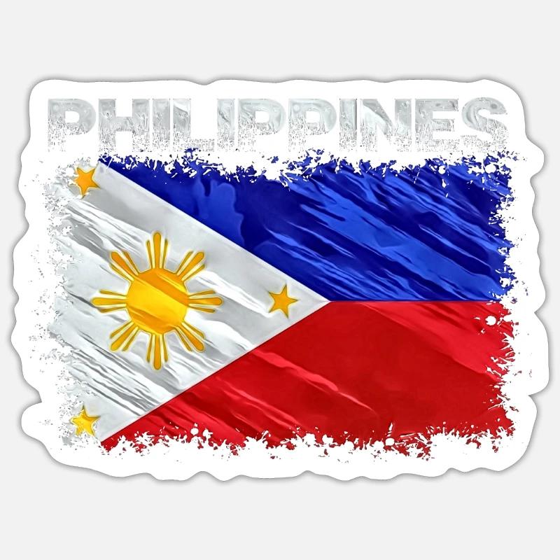 Philippines - Sticker taille S (10 x 10 cm) - blanc mat