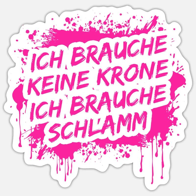 Pas de course boueuse Crown Mud Run Sticker taille S (10 x 10 cm)