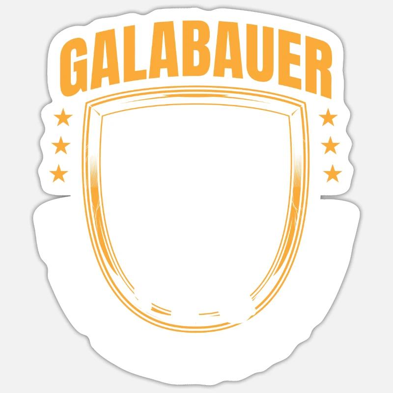 Galabauer sind flexibel Landschaftsbauer - Sticker Größe S (10 x 10 cm) - Mattweiß
