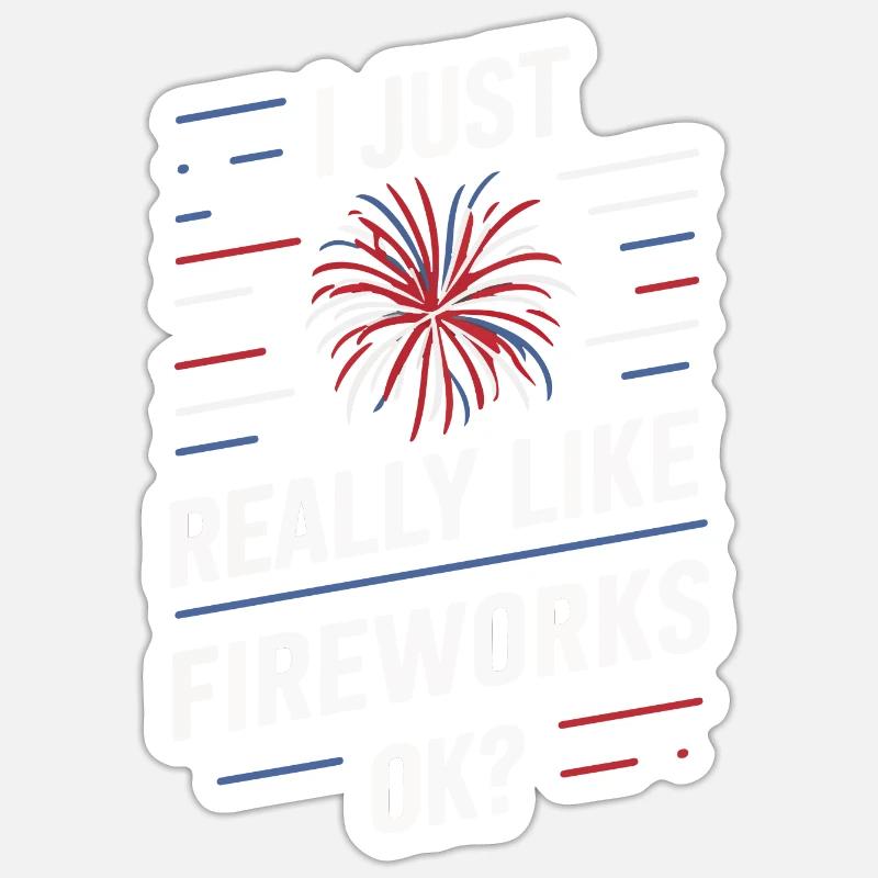 Pyrotechnie Feux d’artifice Pyrotechnie - Sticker taille S (10 x 10 cm) - blanc mat
