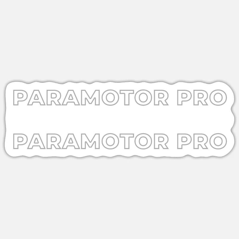 Paramotor paragliding - Sticker size S (10 x 10 cm) - white matte