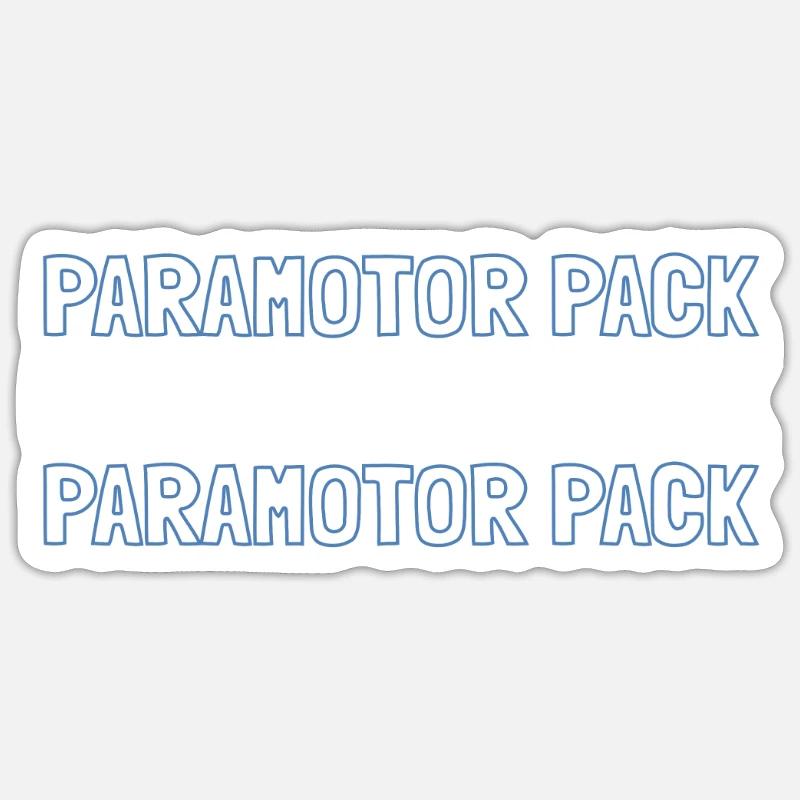 Paramoteur parapente - Sticker taille S (10 x 10 cm) - blanc mat