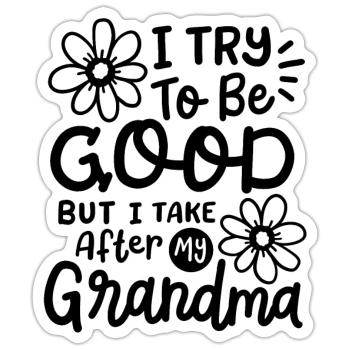 Oma Enkelin Enkelkinder - Sticker Größe S (10 x 10 cm) - Mattweiß - Vorne