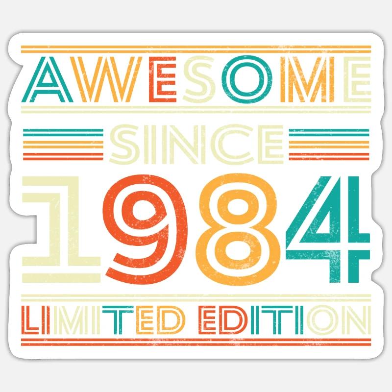 Impressive since 1984 - Sticker size S (10 x 10 cm) - white matte
