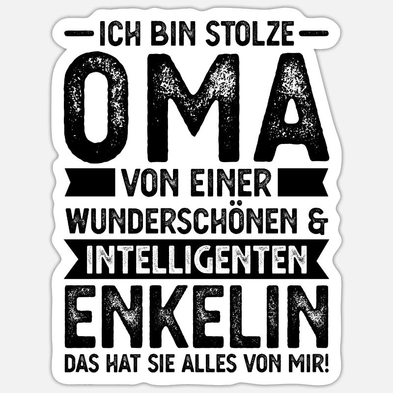 Oma Mutter Tag Omi Geschenk - Sticker Größe S (10 x 10 cm) - Mattweiß