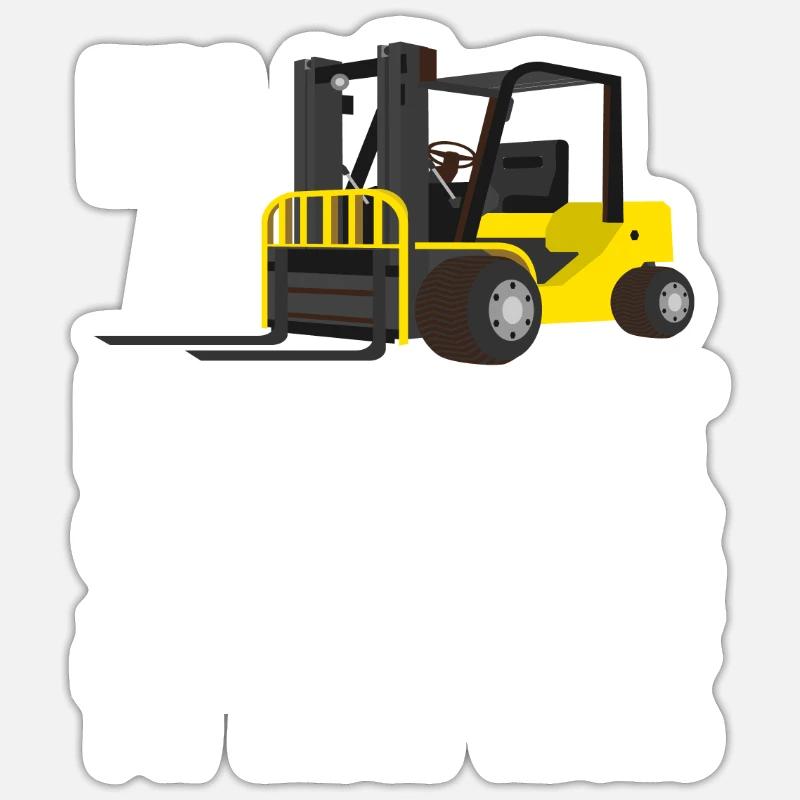 Forklift driver always right Sticker size S (10 x 10 cm)