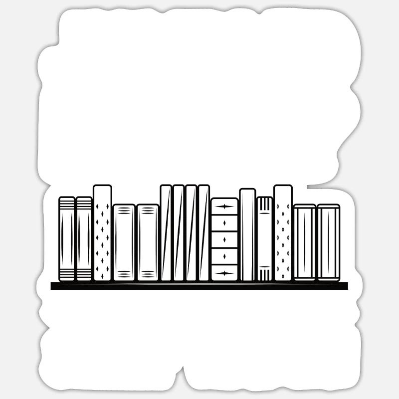 Funny Library Assistant - Sticker size S (10 x 10 cm) - white matte