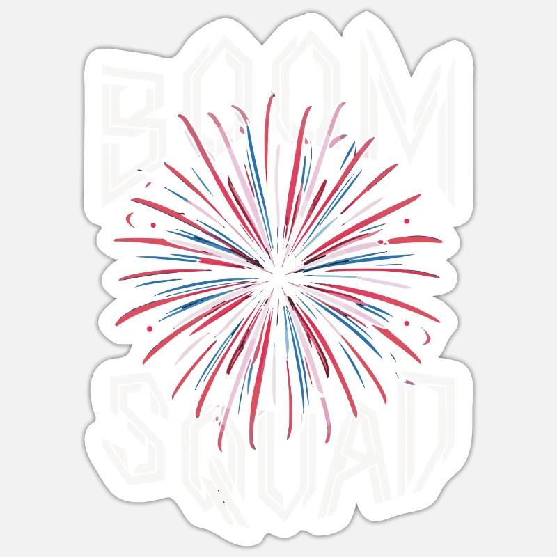 Pyrotechnics Fireworks Pyrotechnics - Sticker size S (10 x 10 cm) - white matte