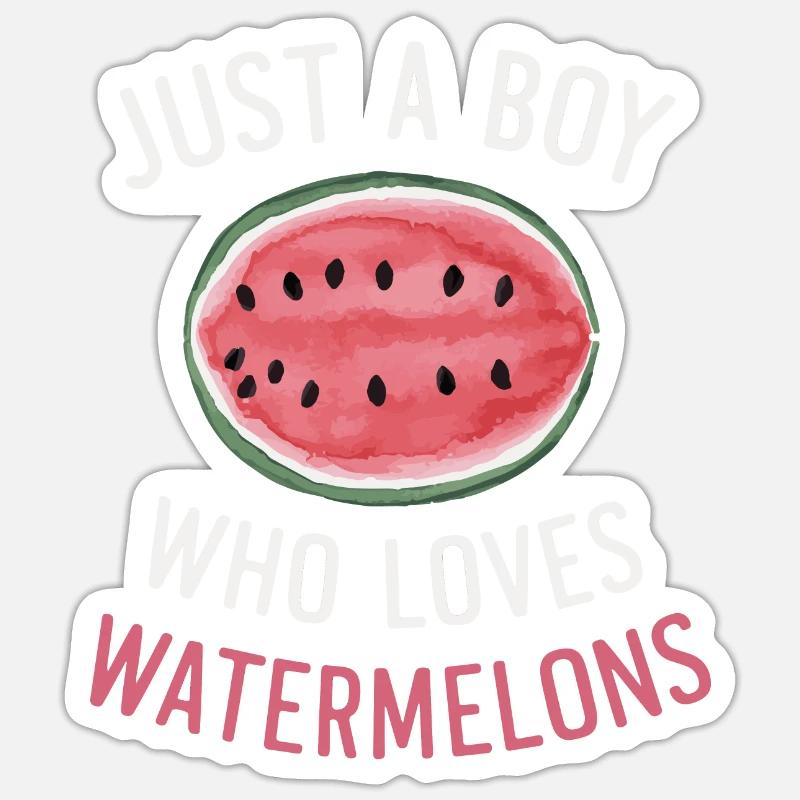 Pastèque, melon, fruit Sticker taille S (10 x 10 cm)