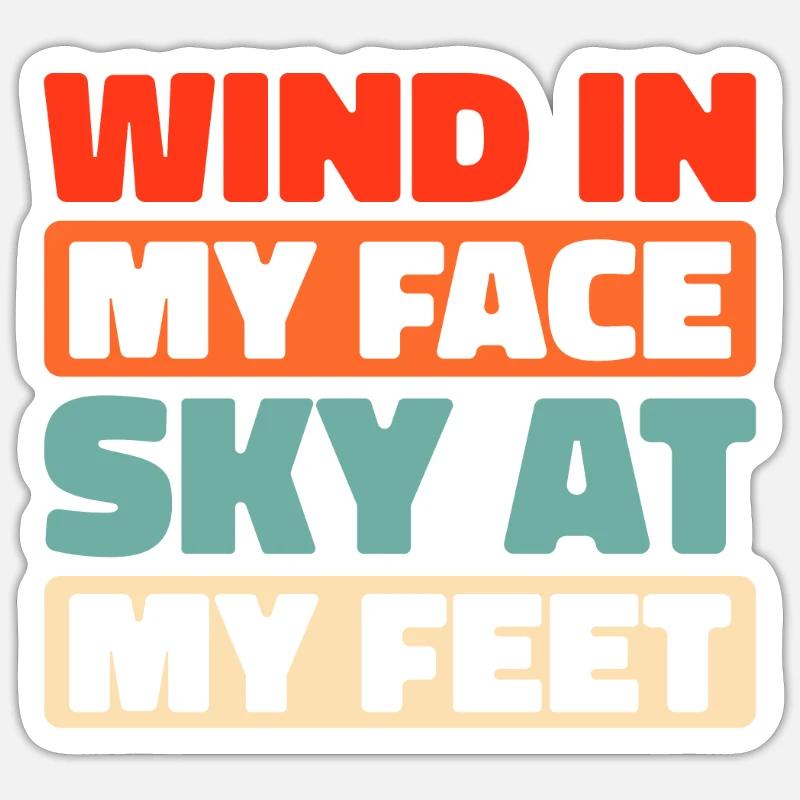 Paramotor paragliding - Sticker size S (10 x 10 cm) - white matte