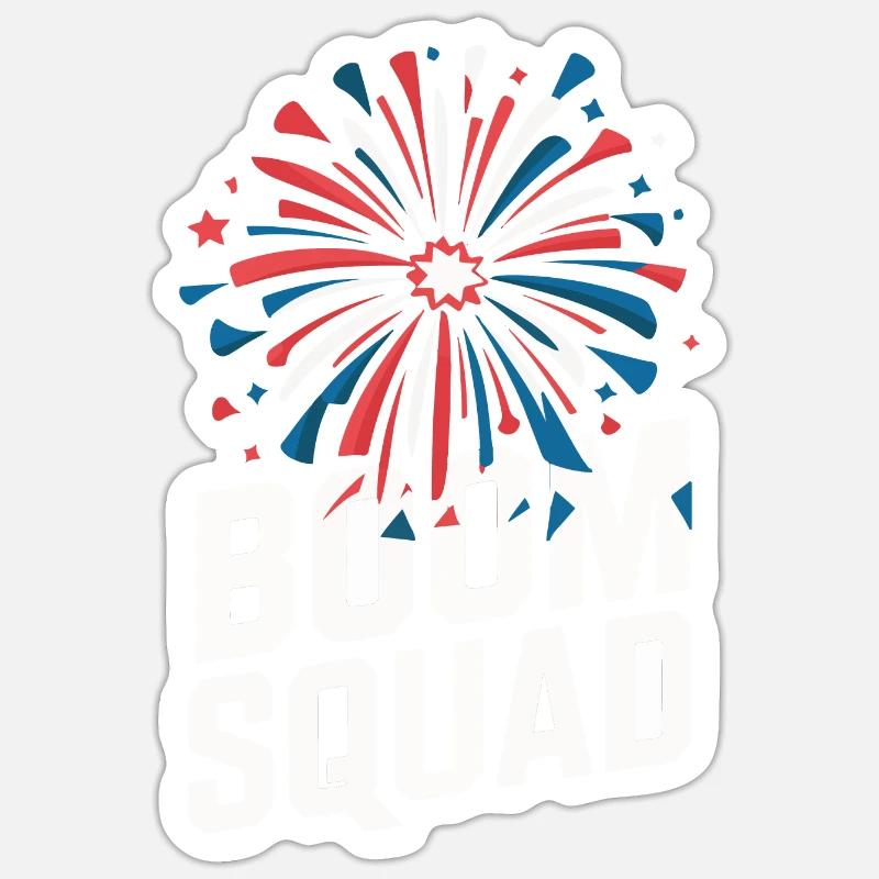 Pyrotechnics Fireworks Pyrotechnics - Sticker size S (10 x 10 cm) - white matte