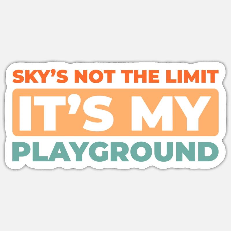 Paramotor Gleitschirmfliegen Sticker Größe S (10 x 10 cm)