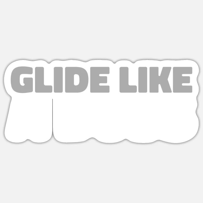 Paramotor paragliding - Sticker size S (10 x 10 cm) - white matte