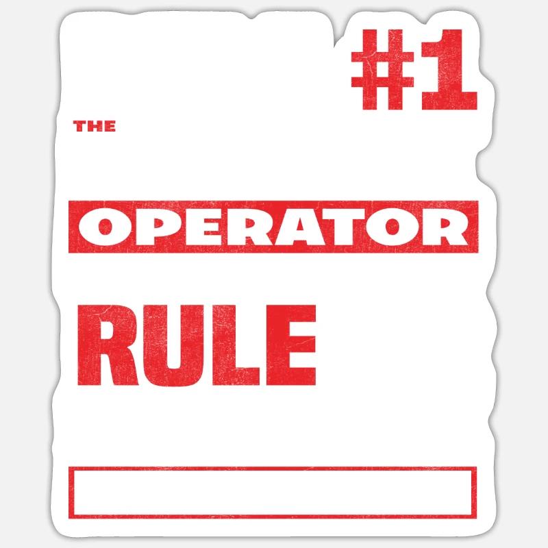 Gabelstaplerfahrer Regel Nummer Eins Sticker Größe S (10 x 10 cm)
