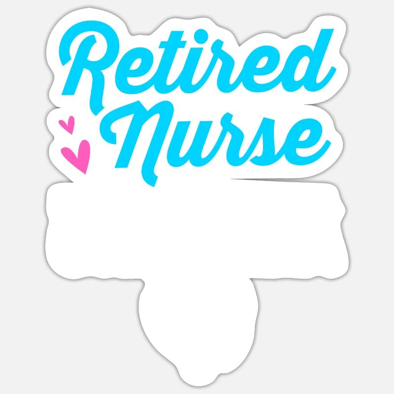 Krankenschwester Rente - Sticker Größe S (10 x 10 cm) - Mattweiß
