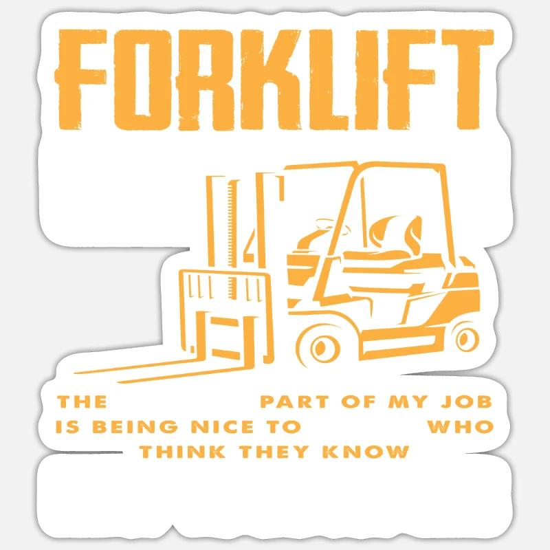 Forklift Driver Job Difficult Part Sticker size S (10 x 10 cm)