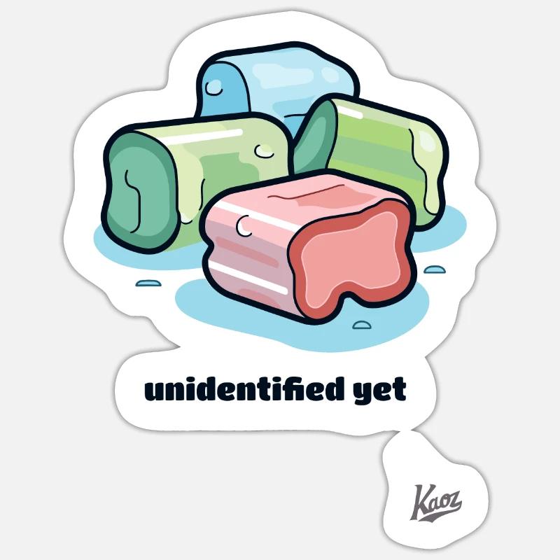 Unknown chewing gum object - Sticker size S (10 x 10 cm) - white matte