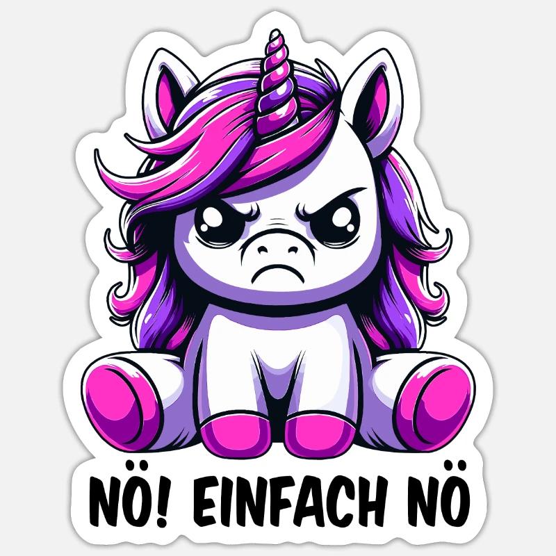 Non, tout simplement non - Sticker taille S (10 x 10 cm) - blanc mat