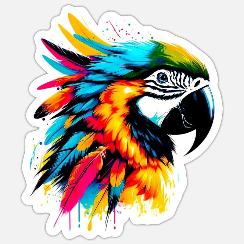 Parrot Sticker size S (10 x 10 cm)