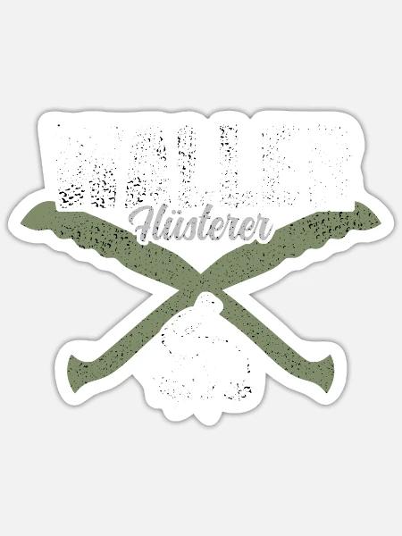 Waller Angeln - Sticker Größe S (10 x 10 cm) - Mattweiß