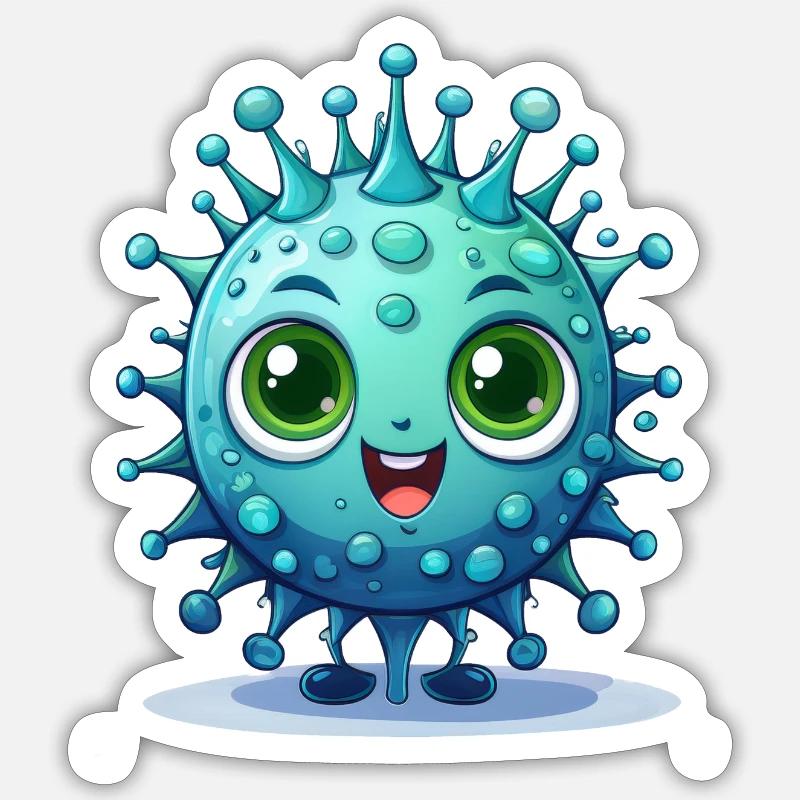 Virus or bacterium - Sticker size S (10 x 10 cm) - white matte