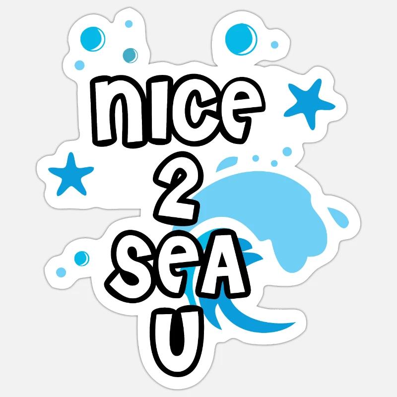 nice2seaU Sticker Größe S (10 x 10 cm)