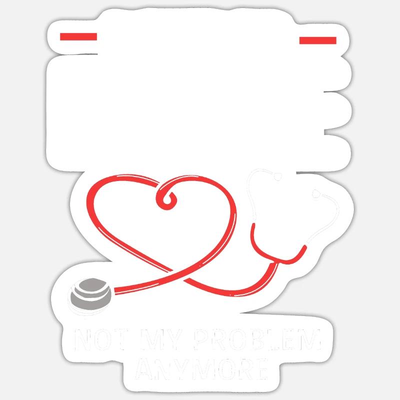 Krankenschwester Rente - Sticker Größe S (10 x 10 cm) - Mattweiß