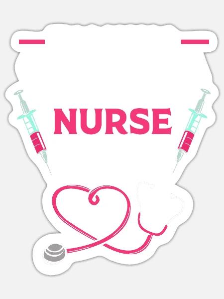 Krankenschwester Rente - Sticker Größe S (10 x 10 cm) - Mattweiß
