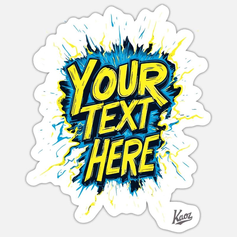 Dein Text Dein Style: Gestalte dein eigenes Design Sticker Größe S (10 x 10 cm)