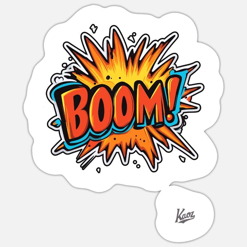 Explosion de dessin animé : Boum ! Sticker taille S (10 x 10 cm)