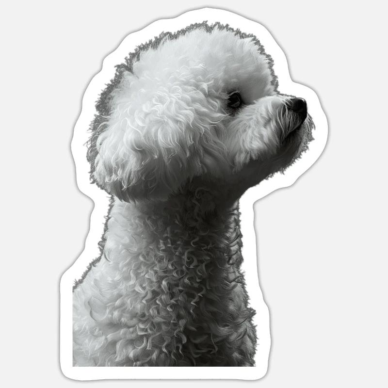 Bichon Frisé - Sticker size S (10 x 10 cm) - white matte