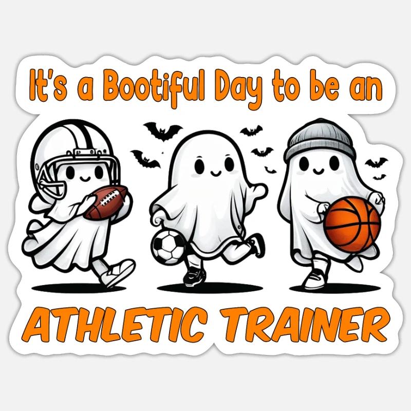 Bootiful Day, um Athletiktrainer zu werden Sticker Größe S (10 x 10 cm)
