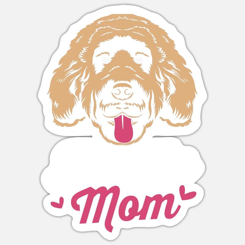 Goldendoodle - Sticker Größe S (10 x 10 cm) - Mattweiß