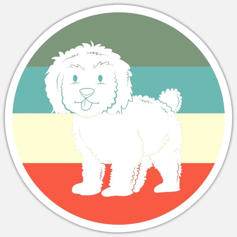 Goldendoodle - Sticker size S (10 x 10 cm) - white matte