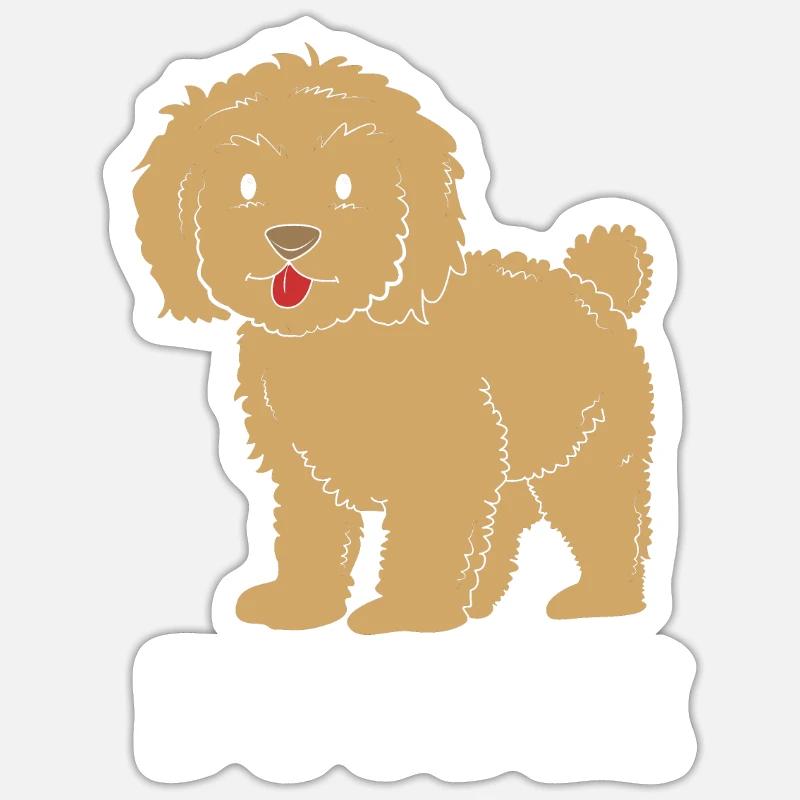 Goldendoodle - Sticker size S (10 x 10 cm) - white matte