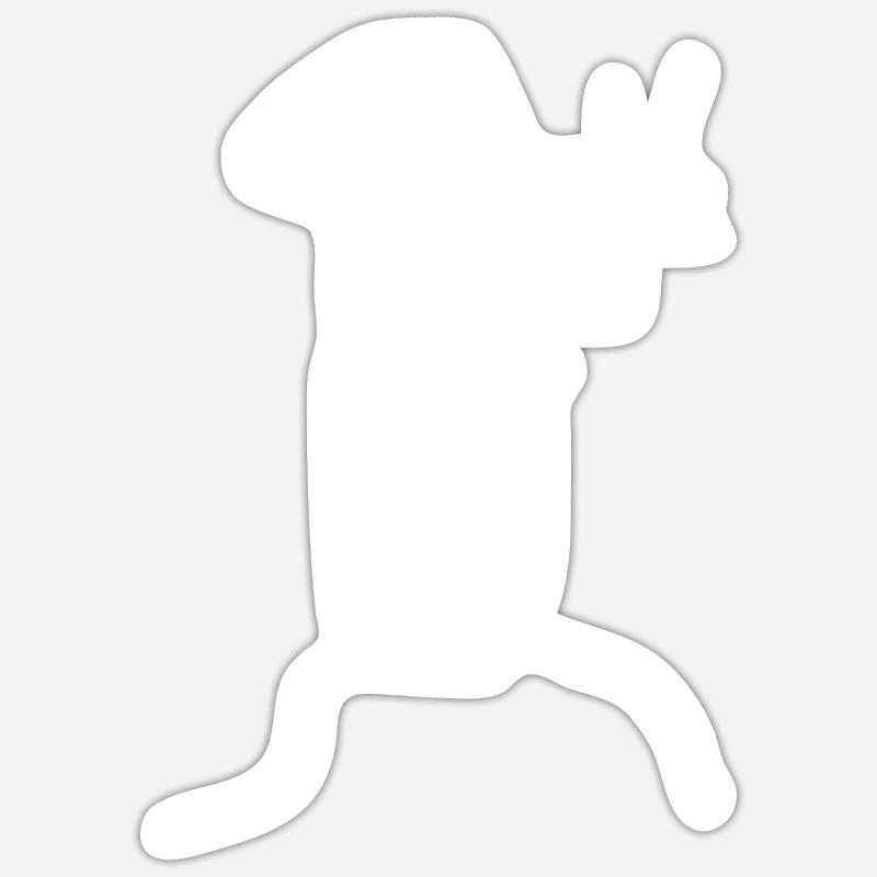 Erdmännchen - Sticker Größe S (10 x 10 cm) - Mattweiß