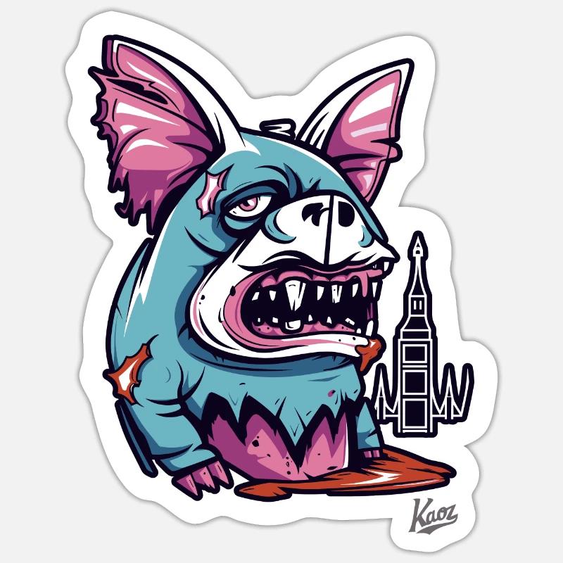 Créature monstrueuse Sticker taille S (10 x 10 cm)