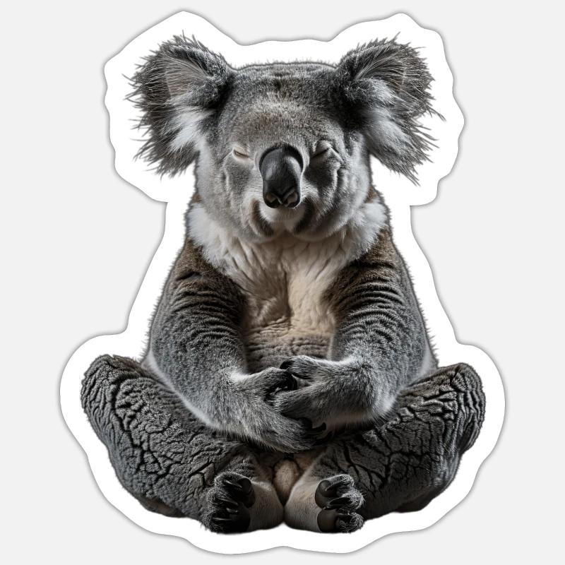 Koala - Sticker taille S (10 x 10 cm) - blanc mat