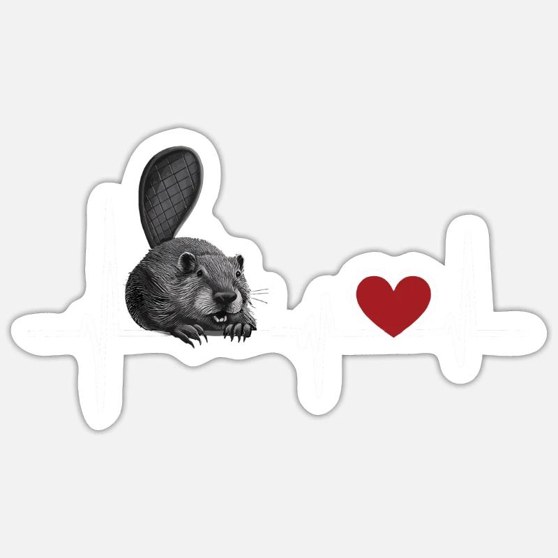 Beaver - Sticker size S (10 x 10 cm) - white matte