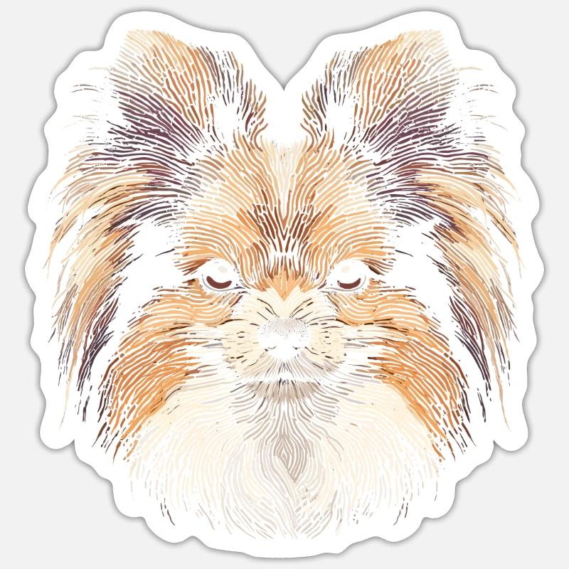 Empreinte digitale Papillon - Sticker taille S (10 x 10 cm) - blanc mat