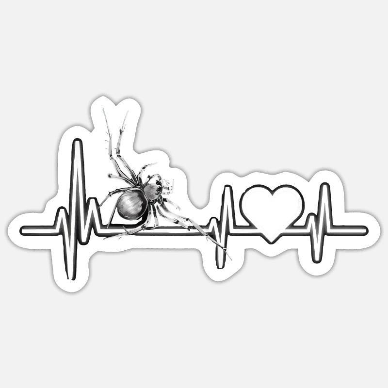 Araignée - Sticker taille S (10 x 10 cm) - blanc mat