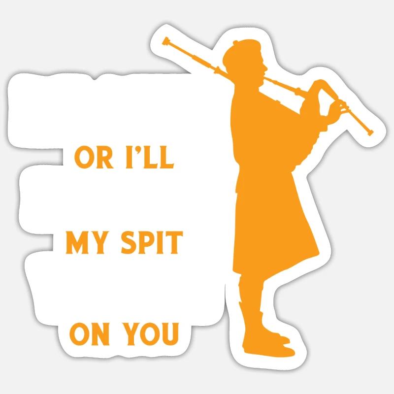 Sei nett oder ich entleere mein Spuckventil auf dich Sticker Größe S (10 x 10 cm)